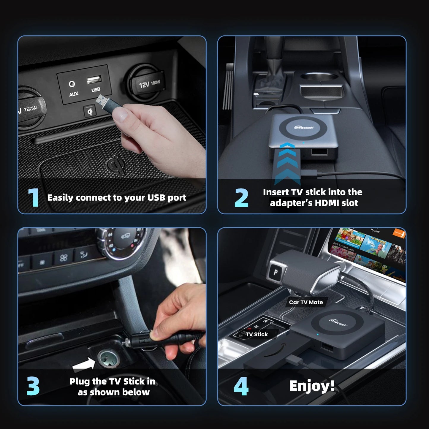 Ottocast Car TV Mate Pro Max Wireless CarPlay Android Auto Adapter für Fire Google TV Stick Konverter für OEM Wired CarPlay Car