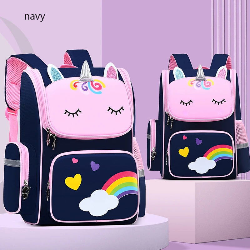 Kinderrucksack für Mädchen Einhorn Kinderrucksack Regenbogenaugen Schultasche Teenager Mädchen Rucksack für Reisen Wasserdicht Mochilas