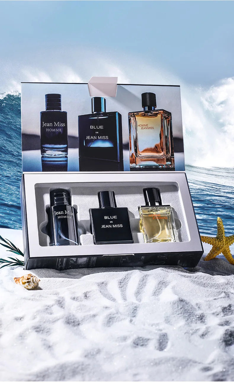 Wild Herren Parfüm Geschenkset 3*30ml Lang Anhaltendes Cologne für Männer Maskuliner Duft Eau De Toilette Kit Herren Tägliches Körperspray Box