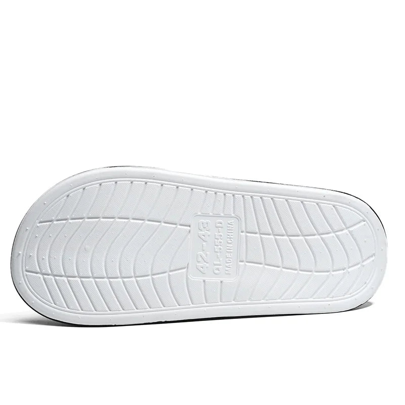 Fashion&Sports Herren Sommerslipper Rutschfeste PVC-Robuste Hausschuhe Outdoor-Strand-Flip-Flops für Herren Bequeme Hausschuhe