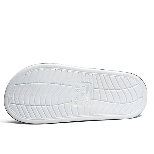 Fashion&Sports Men's Summer Slippers Anti-slip PVC Durable Slipper Outdoor Beach Flip Flops for Men Household Comfortable Shoes