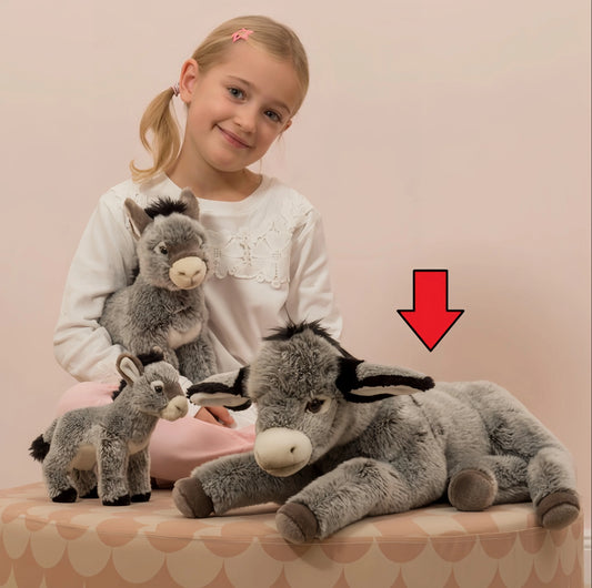 Large plush toy donkey soft and fluffy giant donkey doll cute long-legged donkey pillow children's gift