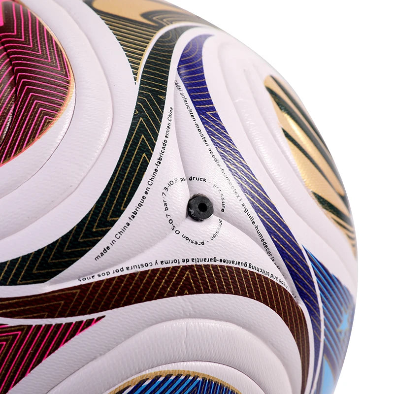 Ballon de football de haute qualité 2022, taille officielle 5, en PU, sans coutures, résistant à l'usure, pour match et entraînement, Futbol Voetbal Bola