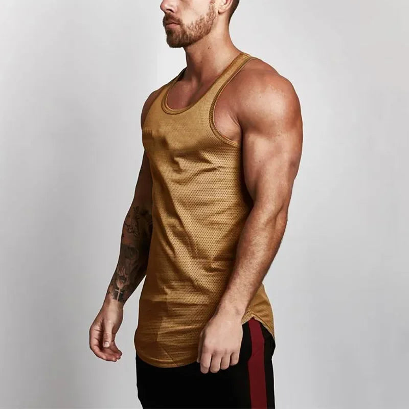 Débardeur de course pour hommes, été, sport, gilet de gym, séchage rapide, débardeur d'entraînement, maillot de corps, chemise sans manches de fitness musculation pour homme
