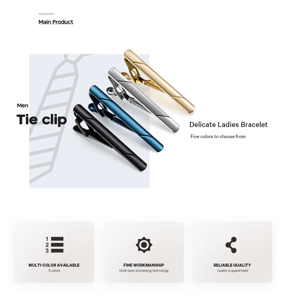 Pince à Cravate Minimaliste Pour Homme Pince à Cravate Pour Chemise Homme Boîte Cadeau Fête Professionnel Bijoux Boutons De Manchette Homme Luxe Avocat Mode Homme
