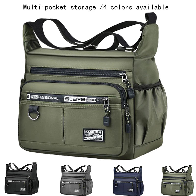 Herren Business Umhängetasche mit mehrlagigen Taschen und verstellbarem Schultergurt für Arbeit und Reisen