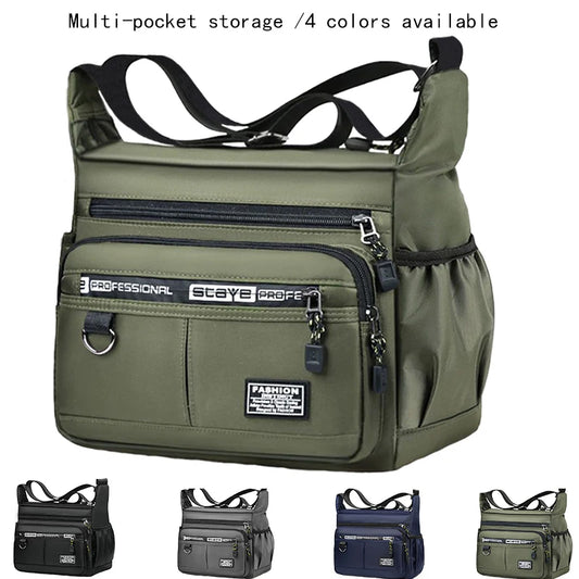 Herren Business Umhängetasche mit mehrlagigen Taschen und verstellbarem Schultergurt für Arbeit und Reisen