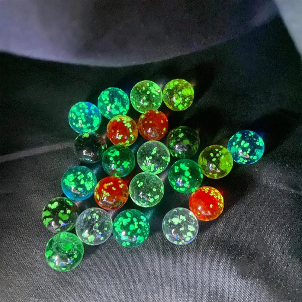10 pièces/paquet Billes en verre lumineuses dans l'obscurité Billes en verre non poreuses Bille en verre pour aquarium 10 pièces/paquet 16 mm