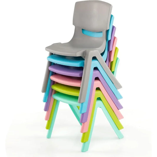 #For 6 Pack Premium 11" H Plastic Stackable School Chairs, Toddler and Kids Chair for Daycare, School, Outdoor, Home&