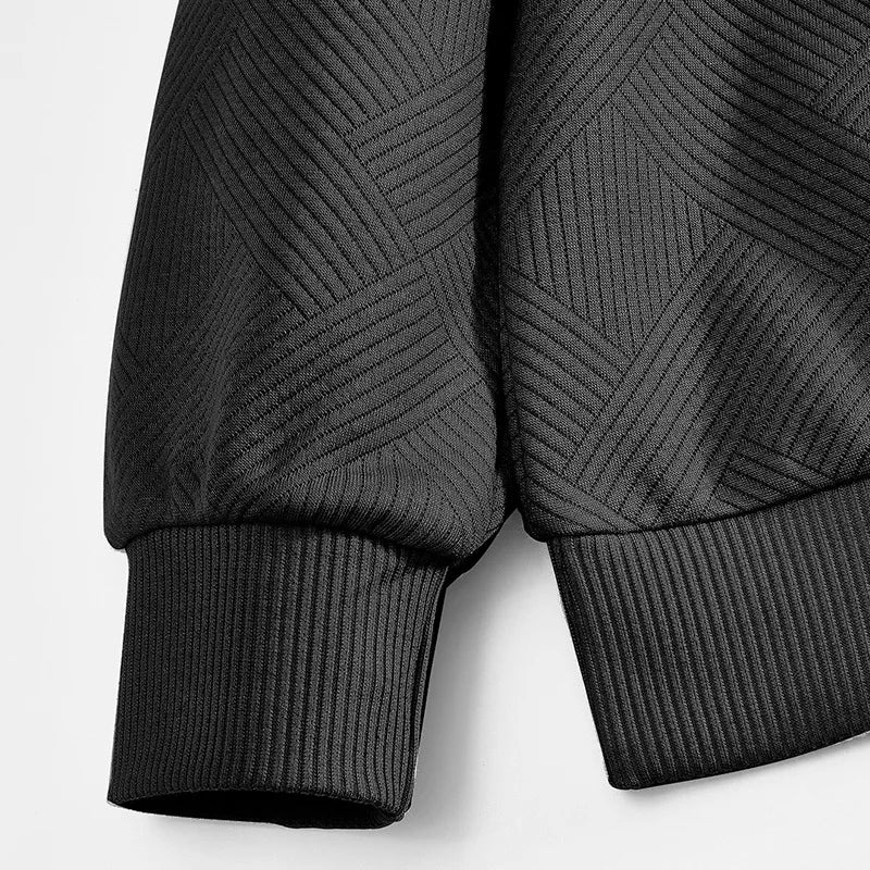 24 grenzüberschreitendes beliebtes Herbst-Langarm-Revers-Reißverschluss-Herren-Freizeit-Poloshirt