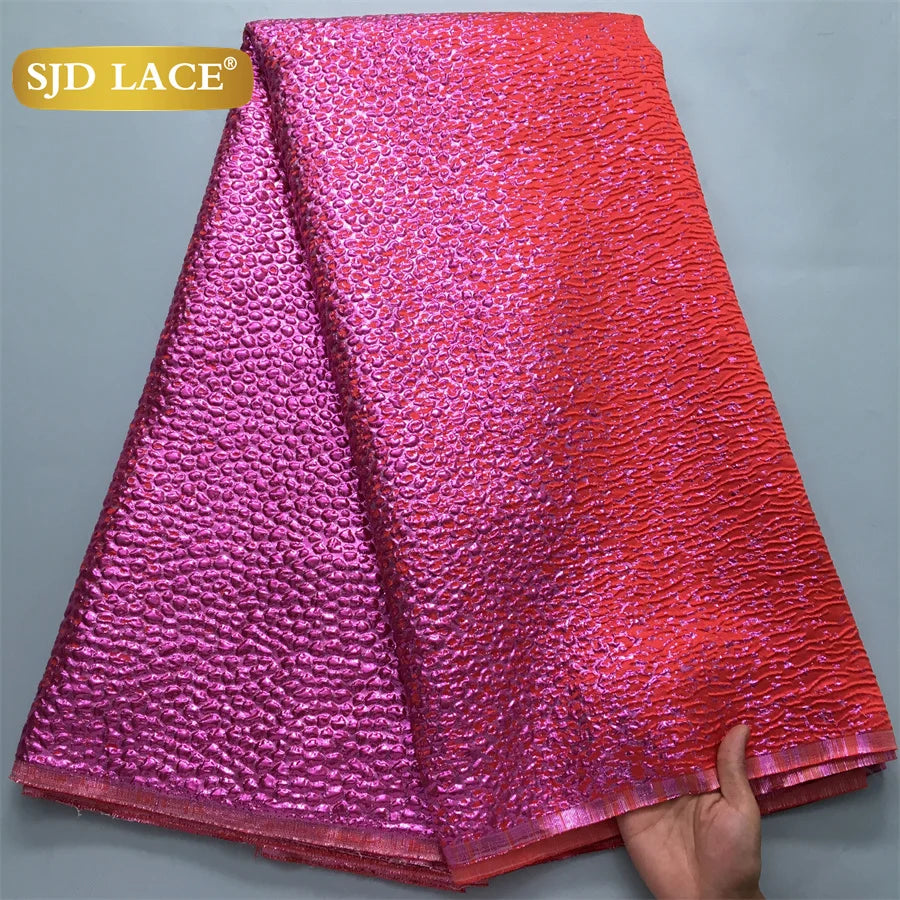SJD LACE Afrikanische Brokat-Spitzenstoffe Französische Damastspitze 5 Yards 2026 Neueste Nigerianische Jacquard für Nähkleider für Damen Partykleid 4063
