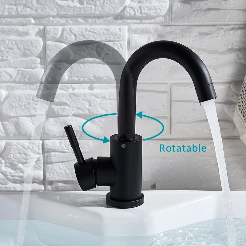 Ausziehbare Küchenarmatur 360° drehbarer Badwaschtischmischer Edelstahl Küchenspüle Wasserhahn mit Ausziehspritze