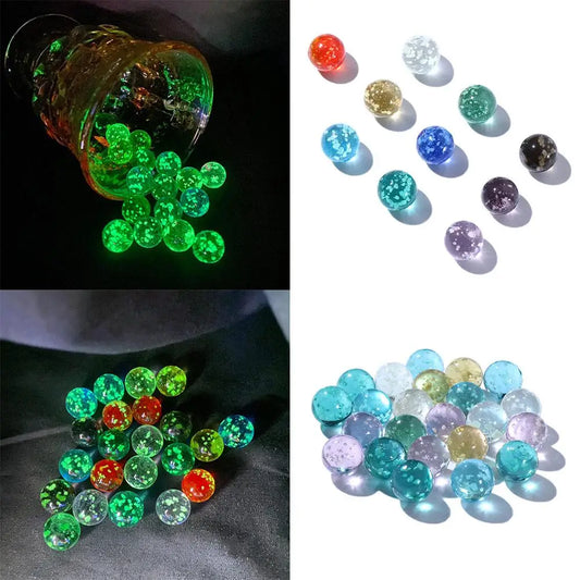 10pcs/pack Glow in The Drak Luminous Glass Balls Non-porous Glass Marbles Fish Tank Glass Ball 10pcs/pack 16mm