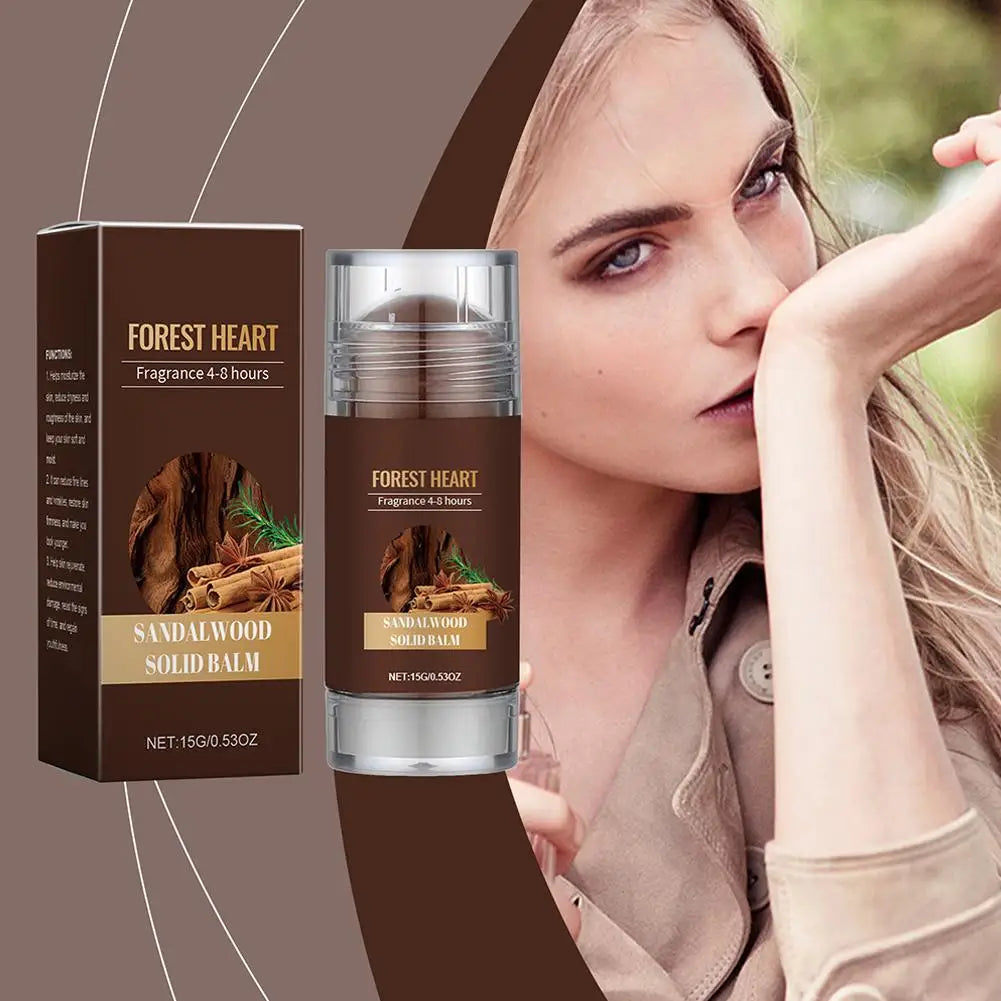 Sandelholz Festparfüm für Männer Holzig Leichtes Parfüm Balsam Langanhaltender Duft Deo-Stick Geruchsentferner Feste Balsame