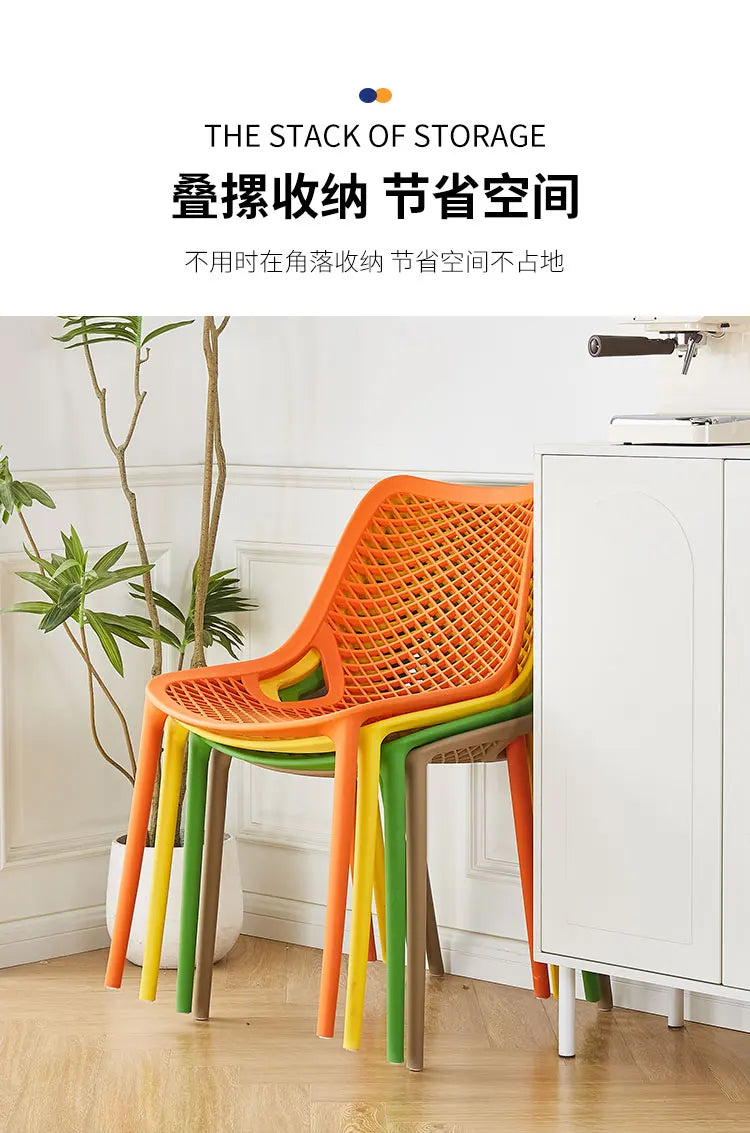 Outdoor-Kunststoff-Esszimmerstühle Nordisches modernes Design Esszimmerstühle Küche Schlafzimmer Sillas De Comedor Chaises Küchenmöbel