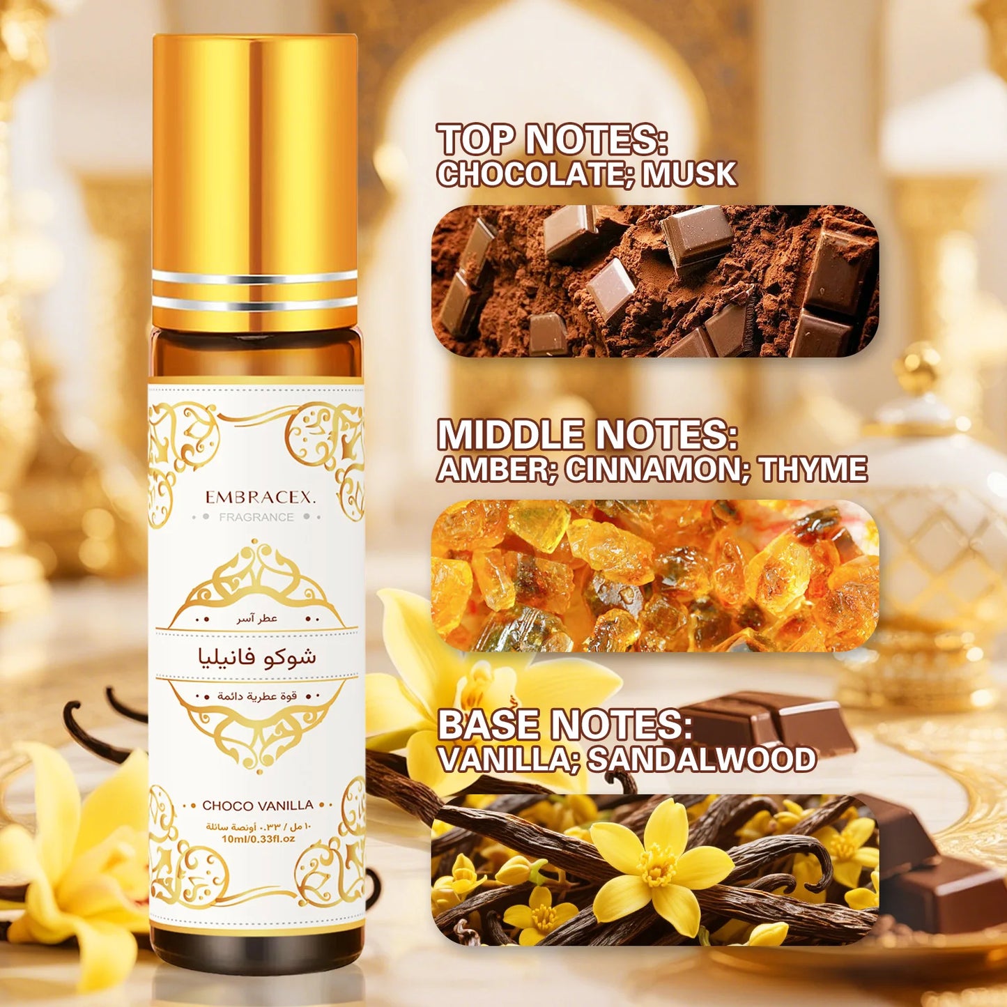 6er-Set 10ml Roller ätherische Öle Eid al-Fitr Geschenk Parfümöl Hautpflege Gesichtsöl Körperpflege Luftbefeuchter Sechs langanhaltende Düfte