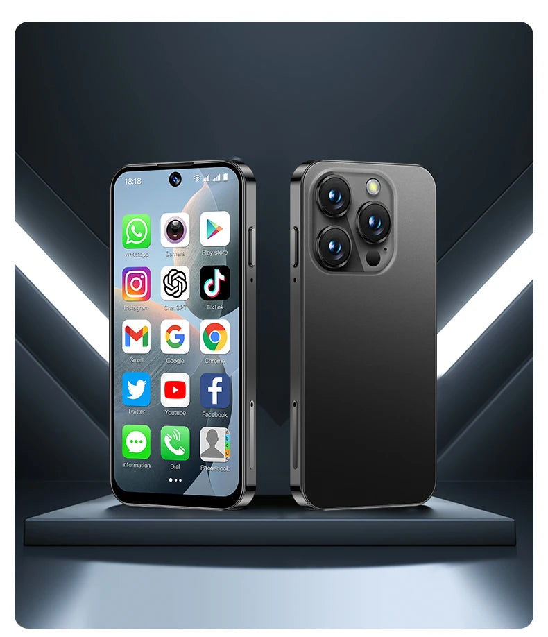 SOYES XS19 Mini Smartphone 3.88 Zoll 2 GB RAM 16 GB ROM Android 10.0 mit Gesichtserkennung Dual SIM Standby 3G-Netzwerk Kleines Telefon