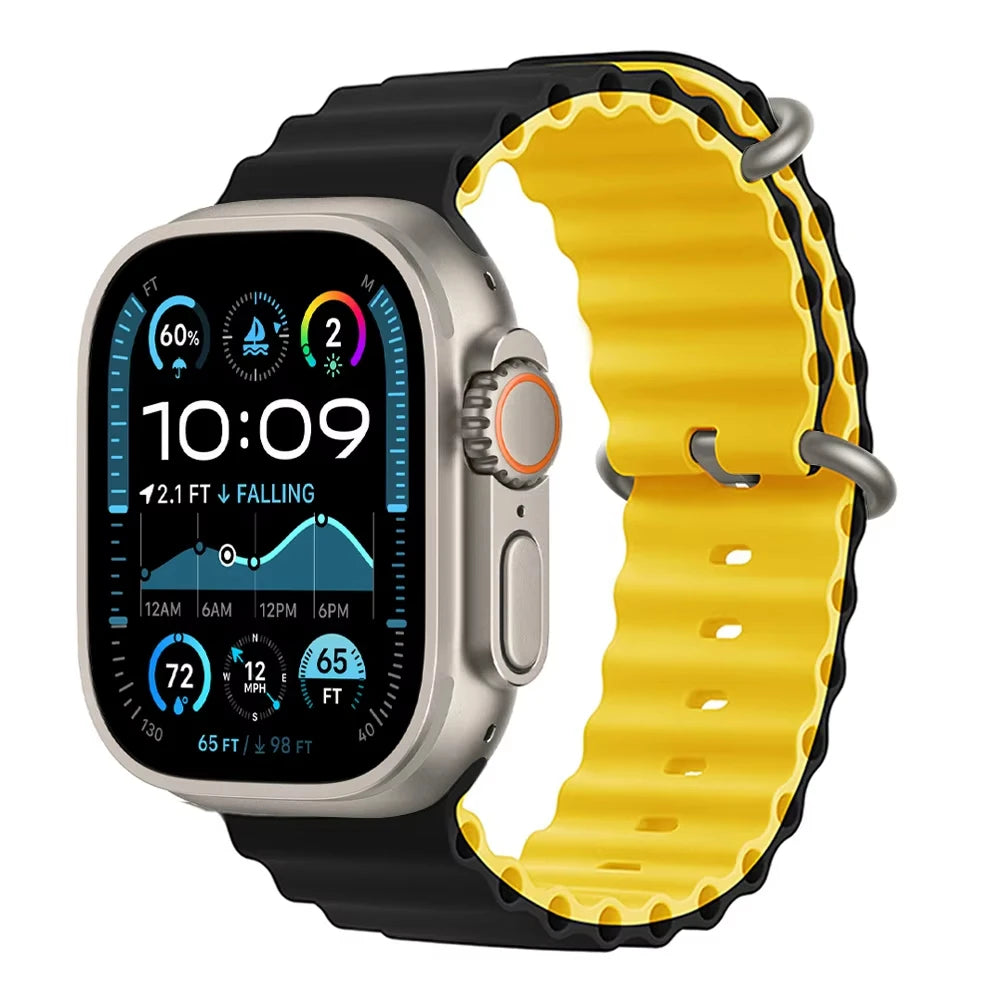 Offizielles Ocean Armband für Apple Watch Ultra 3 2 49mm 46mm 44mm 40mm 42 41 45 Sportarmband iWatch Series 11 10 9 7 8 6 SE3