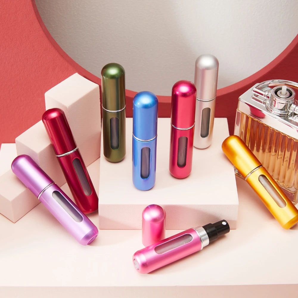 Flacon de parfum en set 8ml 5ml Bouteille rechargeable avec pompe de pulvérisation Conteneurs cosmétiques vides Atomiseur de voyage Livraison gratuite