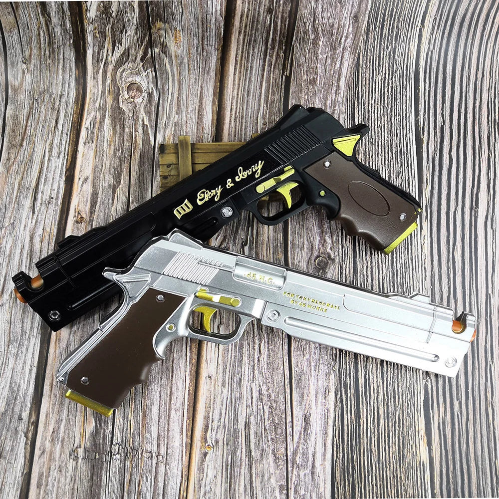 Pistolet Dante PU de 15 pouces Devil May Cry 4 Ebony Ivory Accessoire de Cosplay Anime DMC Pistolet Réel Katana Japonais Pistolet Jouet Cadeau Original