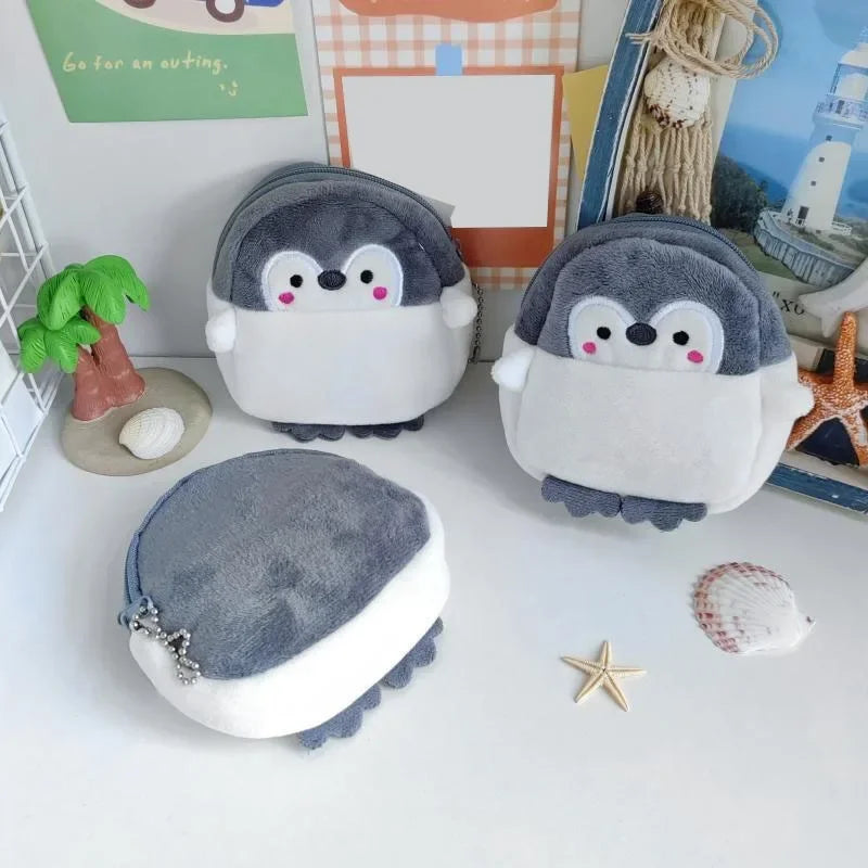 Cartoon Süße Schweinchen Geldbörse Kawaii Portemonnaie Weiche Plüsch Münztasche Schlüssel Kopfhörer Münz-Organizer Beutel Reißverschlusstasche Kindergeschenk