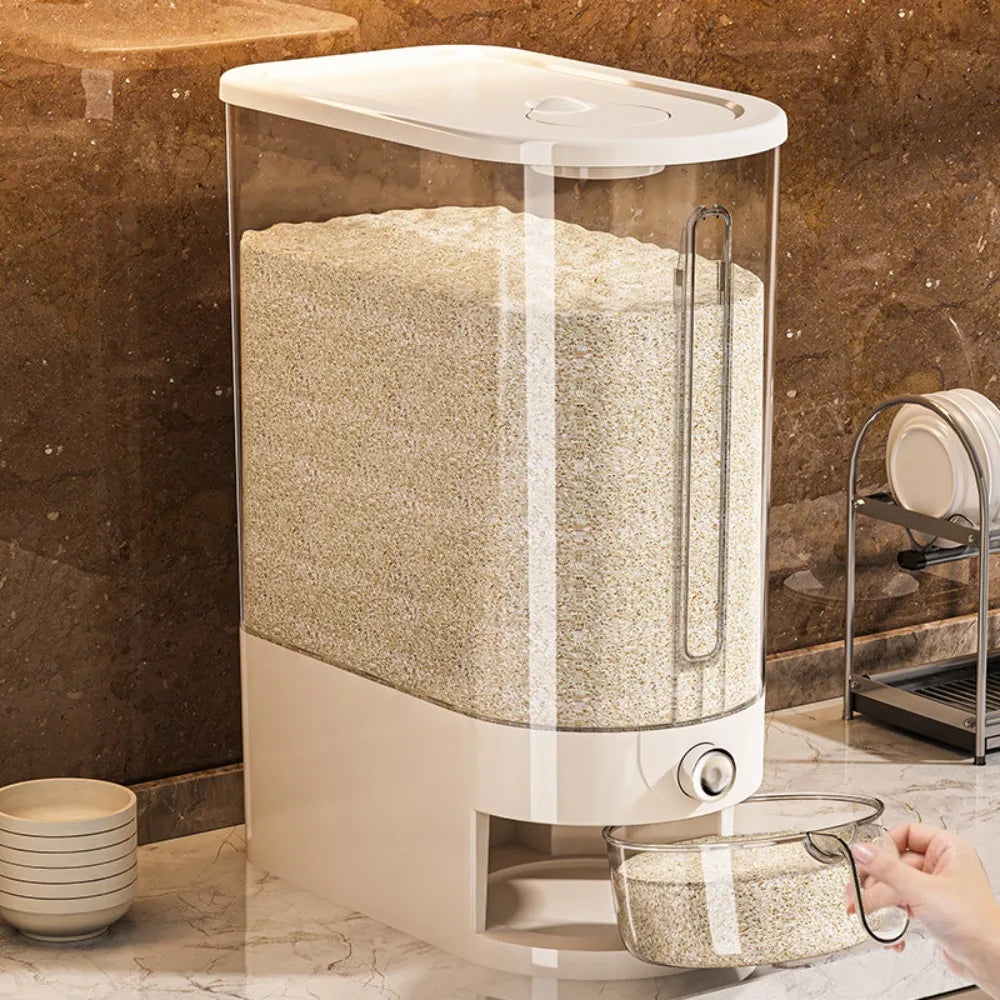 Nouveau récipient de stockage de riz anti-insectes 5/10 kg distributeur d'aliments secs étanche à l'humidité boîte scellée pour céréales