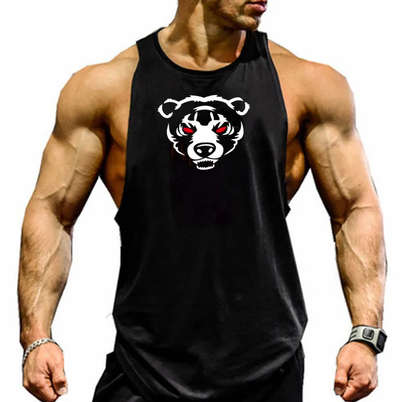 Débardeur de sport sans manches pour homme - Maillot de corps pour homme - Haut de sport pour homme - Vêtement de sport - Haut de sport stringer