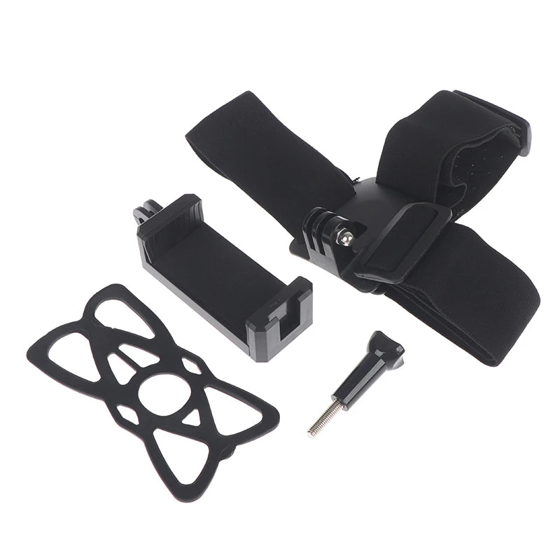 Support de téléphone pour casque, vidéo à la première personne, serre-tête pour téléphone, smartphone, caméra d'action