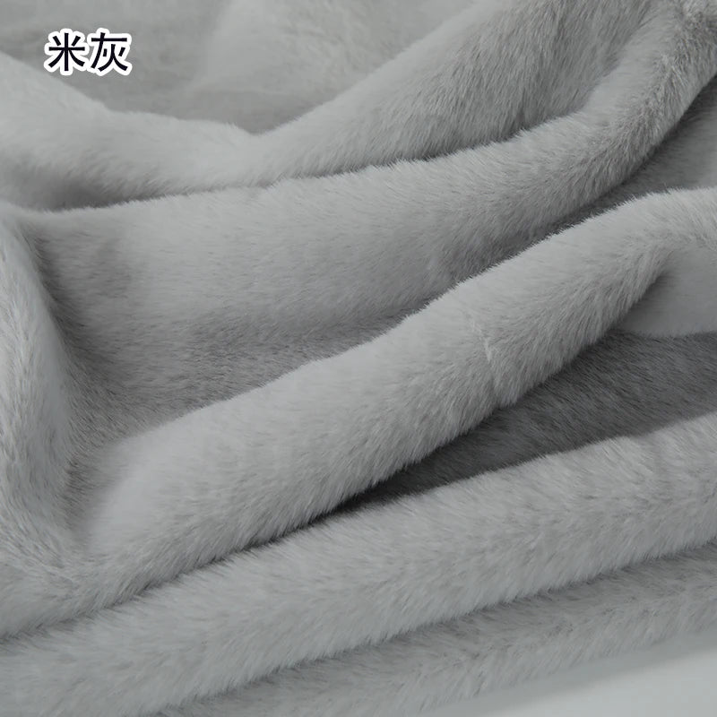 50x50cm 8mm Purple Imitation Otter Rabbit Fur Short Plush Fabric Making   DIY Plush Toys Fabric Display Background Scarf Pillow