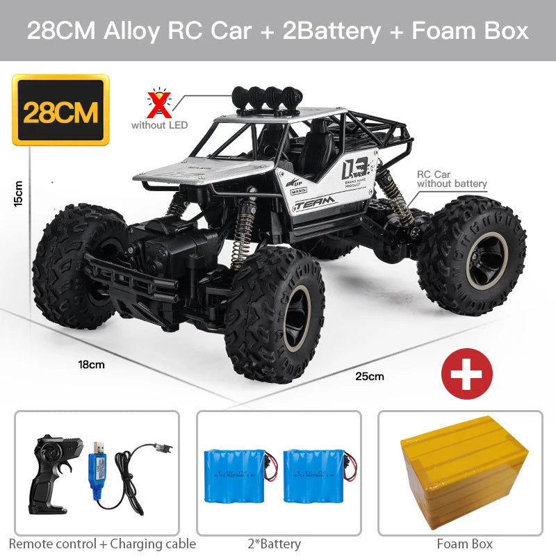 ZWN 1:12 / 1:16 4WD RC Auto mit LED-Lichtern 2.4G Funkfernsteuerung Autos Buggy Offroad-Kontroll-LKWs Jungen Spielzeug für Kinder