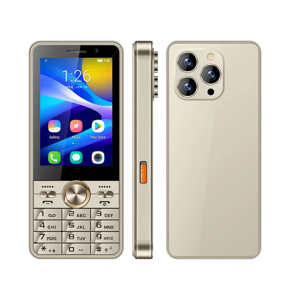 UNIWA HOPE XS17 4G Touch Screen Keypad Phone Android 8.1 Dual SIM Card 3.5 Inch 2GB RAM+16GB ROM 2500mAh Cellphone Whatsapp GPS