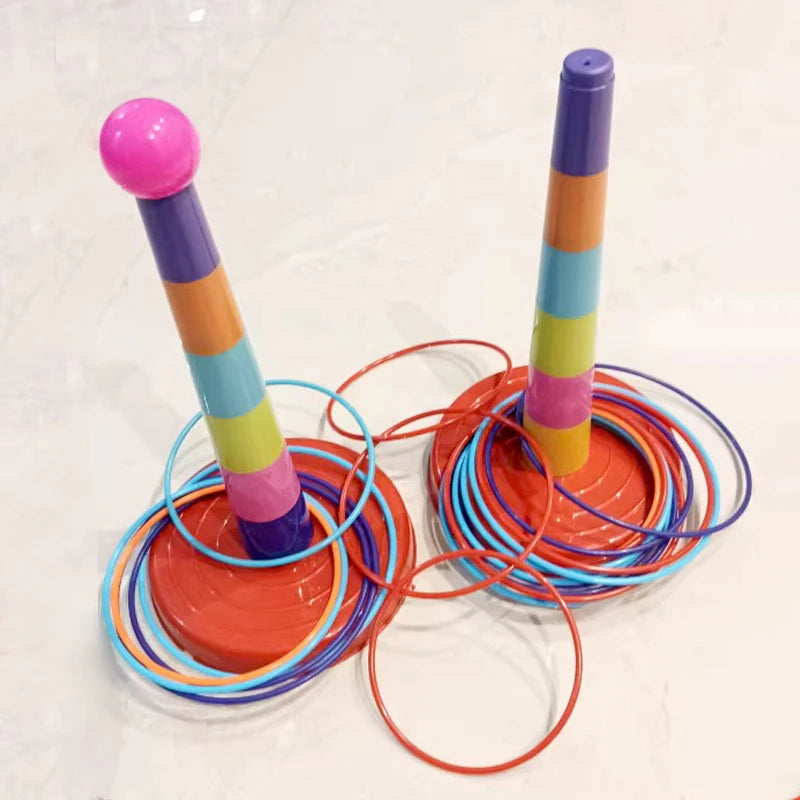 Jouet de lancer d'anneaux pour enfants, empilable, amusant, intérieur, extérieur, jeu interactif parent-enfant, couches de cercles, cadeau d'éveil.
