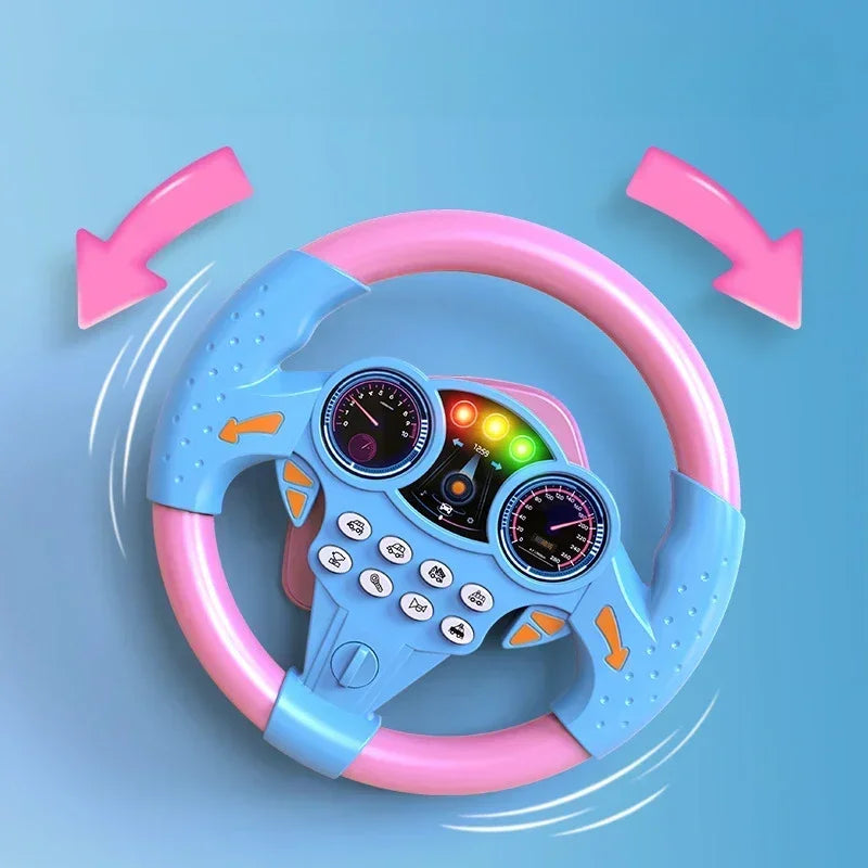 Kleinkind Glänzende Simulation Lenkrad Spielzeug Kinder Spielzeug Früherziehung Beifahrer Kinderwagen Lenkrad Sprachspielzeug