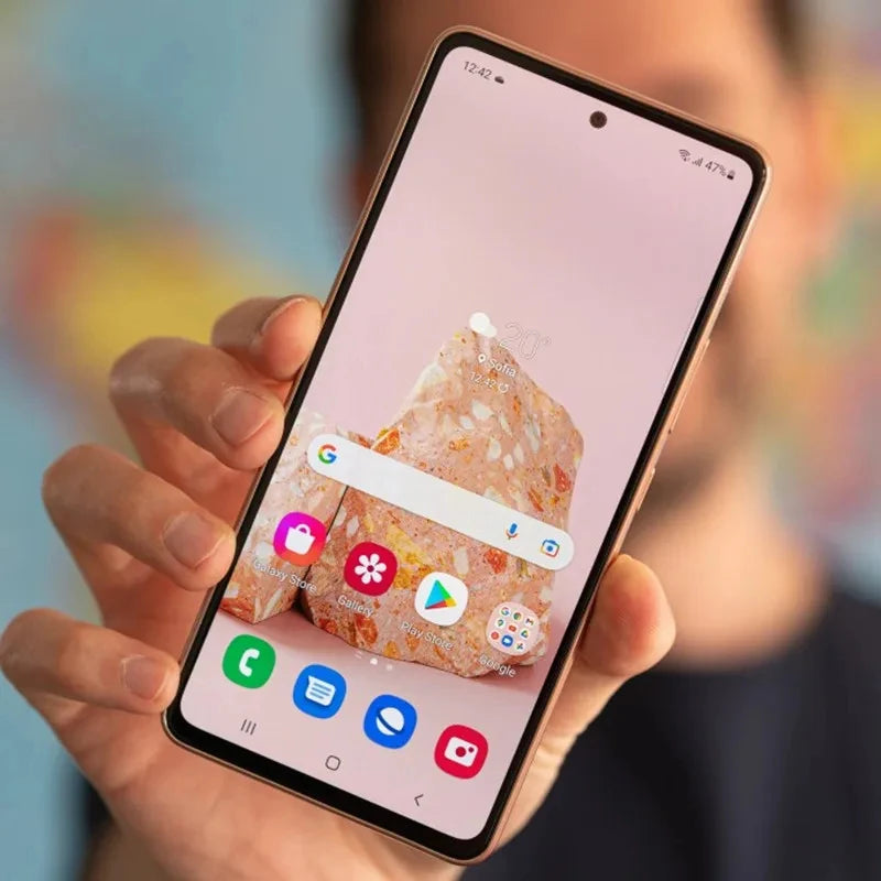 Téléphone intelligent Android reconditionné Samsung Galaxy A53 5G, écran 6,5 pouces, édition mondiale, double carte, huit cœurs, quatre caméras 64MP, 5000mAh, NFC