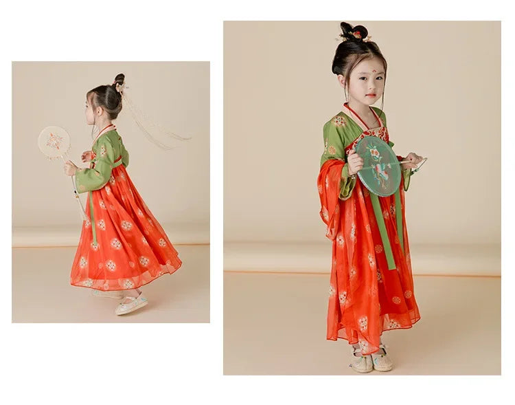 Robe chinoise Hanfu moderne pour fille, tenue d'Halloween de fée, Vêtements pour enfants, Vestidos, Costume traditionnel de Cosplay, Robes pour filles