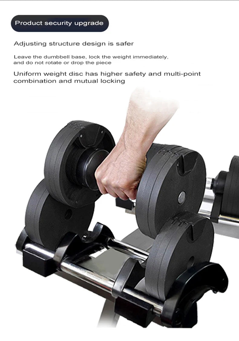 Ensemble d'haltères ronds ajustables, deuxième génération, augmentation de 2 kg, 24 kg, 36 kg, Fitness, Nouvelle mise à niveau