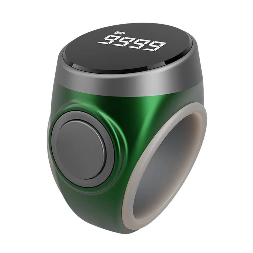 Smart Tasbih Tally Counter Type-C Rechargeable High-quality Muslims Zikr Ring Type Button Counter Prayer Time Vibration Reminder