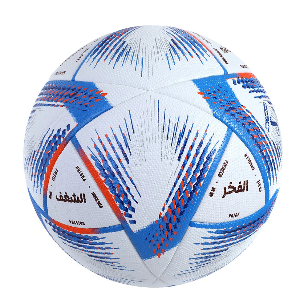 Ballon de football de haute qualité 2022, taille officielle 5, en PU, sans coutures, résistant à l'usure, pour match et entraînement, Futbol Voetbal Bola