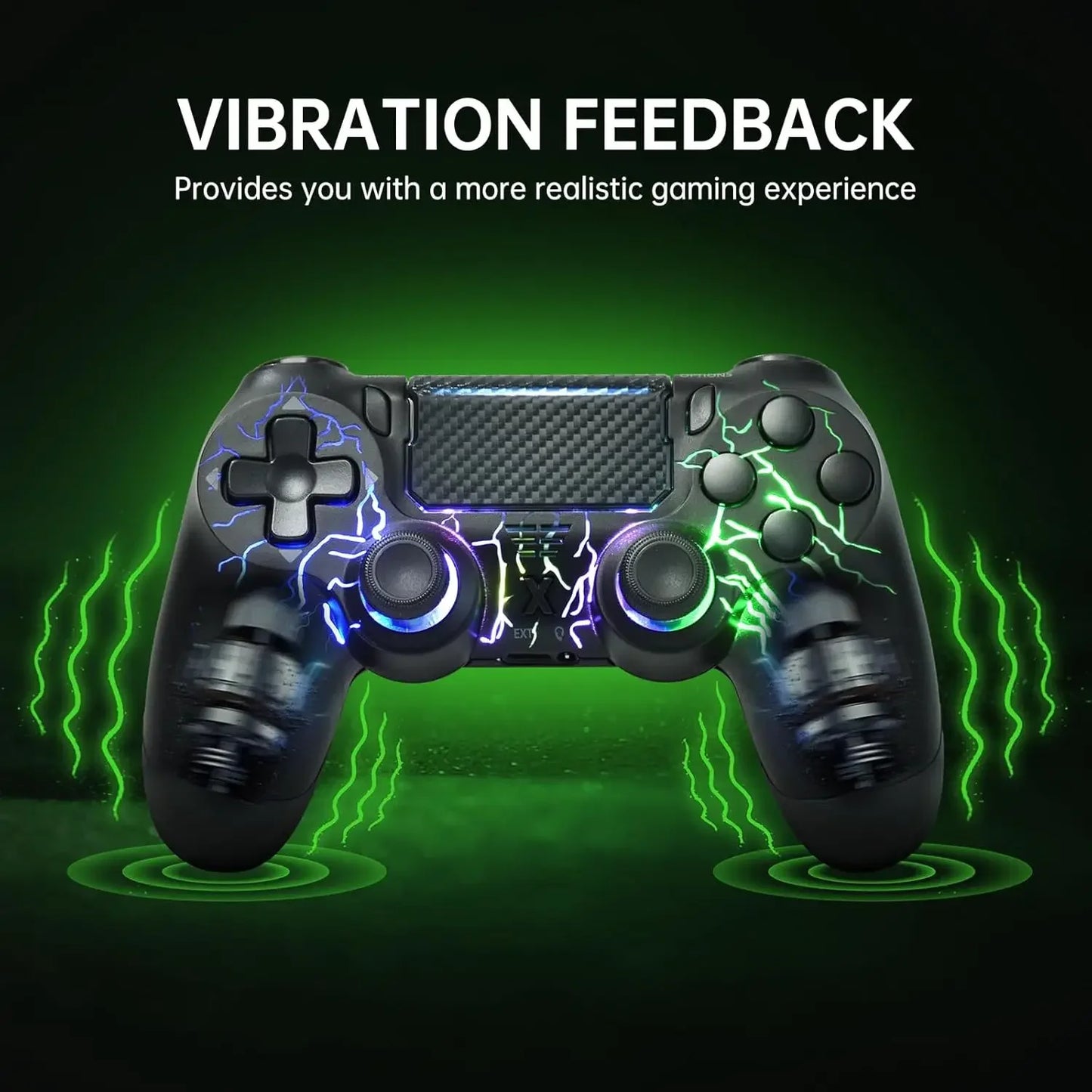 Manette sans fil BG-4 pour PS4 avec pavé tactile, joystick Hall, 9 lumières et prise audio 3,5 MM, manette sans fil pour PS4/PS3/PS5