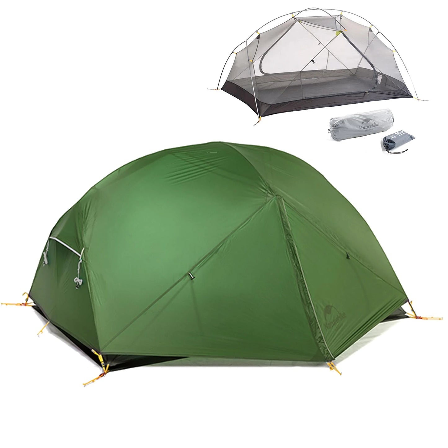 Naturehike Mongar UL BASE PRO 123 People Tent Trekking Backpacking Shelter Tent 20D Nylon Waterproof Ultralight Outdoor Camping