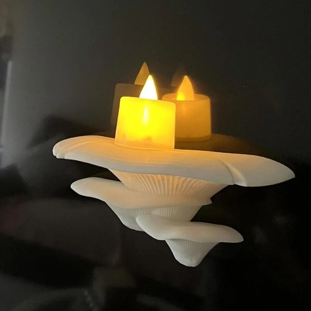 Pilz-Aufbewahrungsregal, 3D-gedruckt, kleiner Pilzständer, platzsparendes Pilzregal aus Kunststoff, wandmontiertes Aufbewahrungsregal, Büro-Schreibtisch