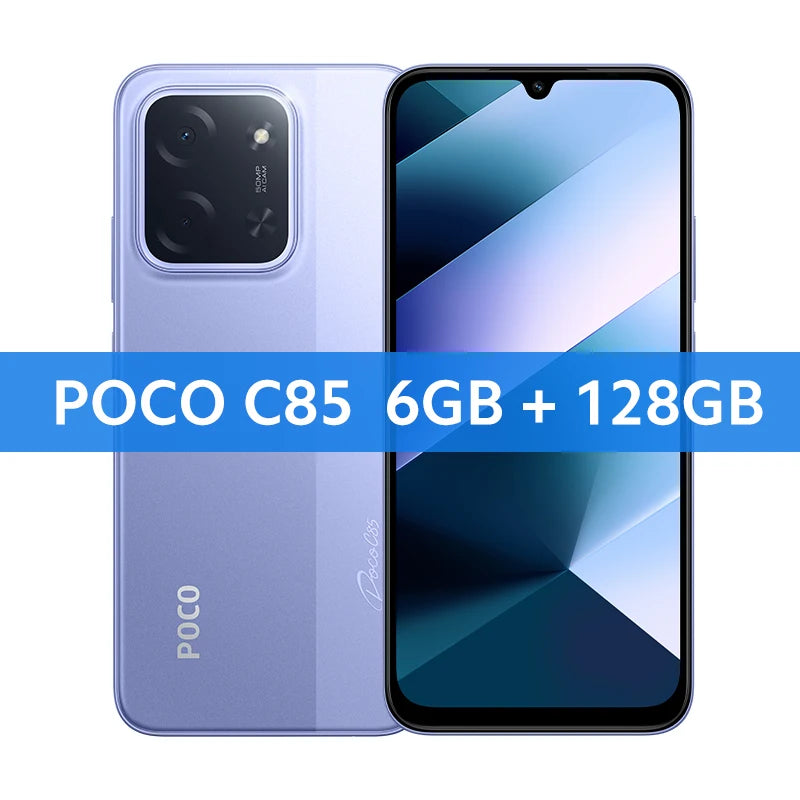 POCO C85 Global Version Smartphone NFC 128GB 256GB MediaTek Helio G81-Ultra 6.9" Dot Drop Display 50MP Main Camera 6000mAh