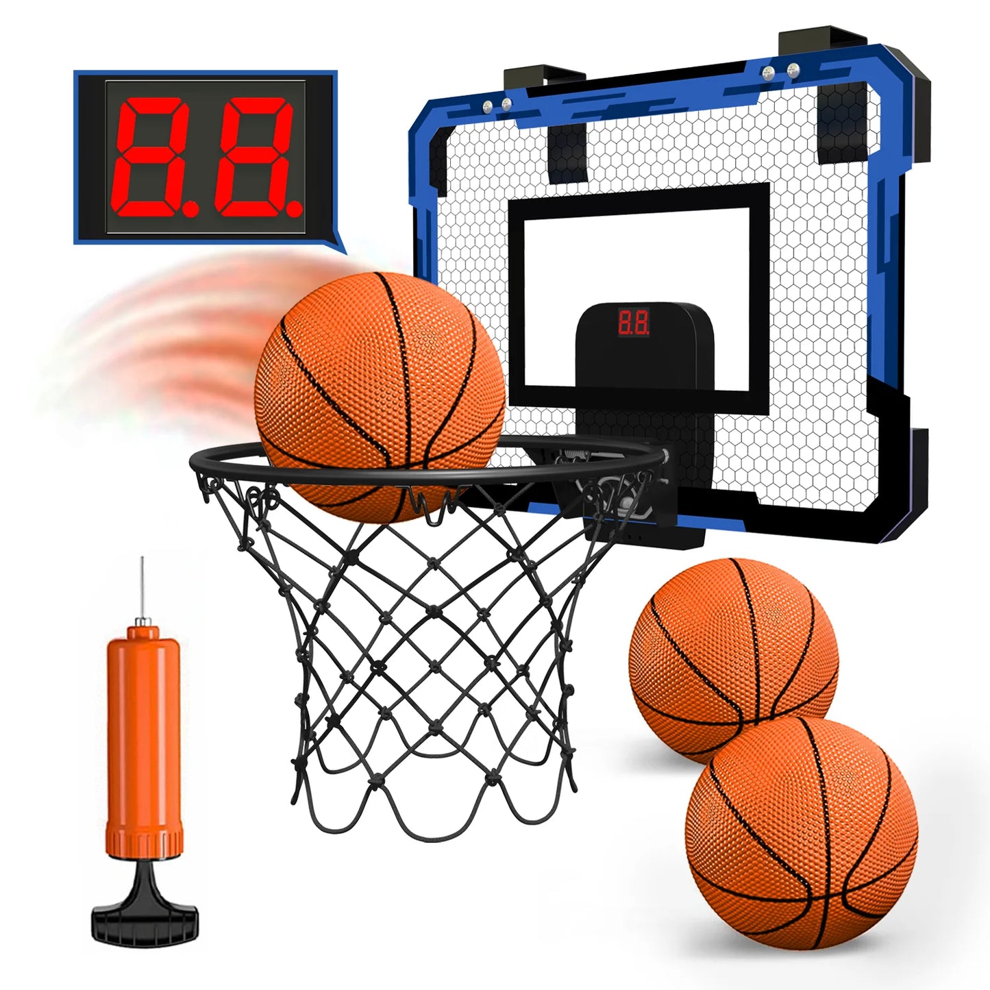 Ring Basketballkorb Wandmontiertes Indoor-Trainings-Kinder-Basketballspielzeug Mini-Basketballkorb-Set für Kinder-Outdoor-Spiele
