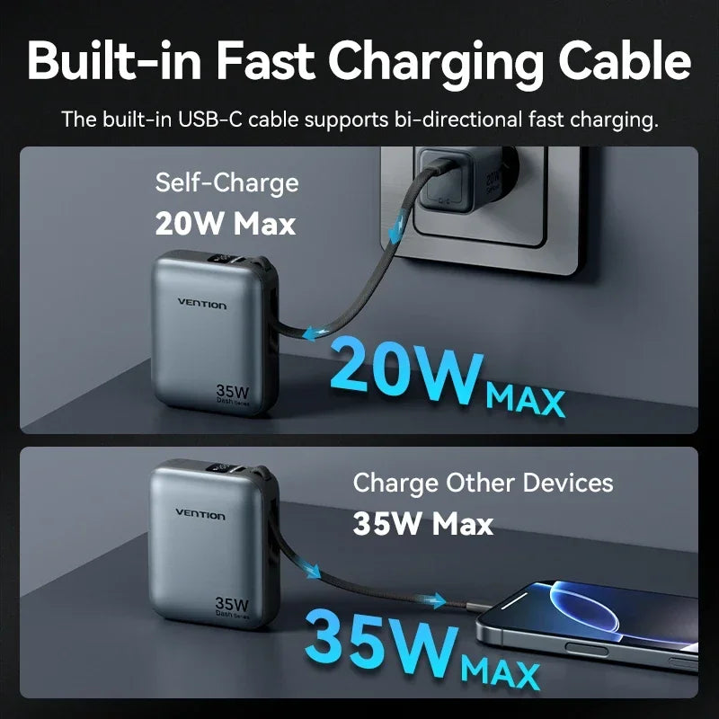 Vention CCC 10000mAh 35W Power Bank Schnelles Laden Tragbare Mini 3C PowerBank für iPhone 17 Xiaomi Externe Ersatzbatterie Ladegerät