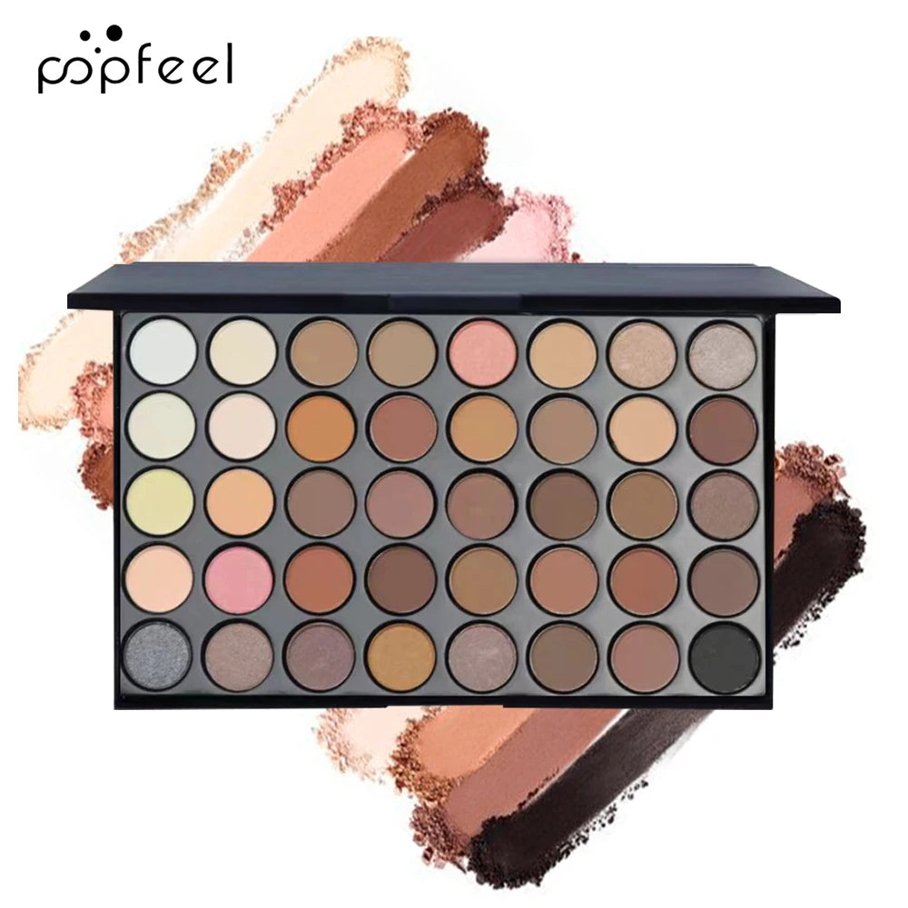 POPFEEL Coffret Maquillage Yeux, Palette Fards à Paupières, Eyeliner, Mascara, Crayon à Sourcils, Trousse à Outils Maquillage, Cadeaux Pour Femmes
