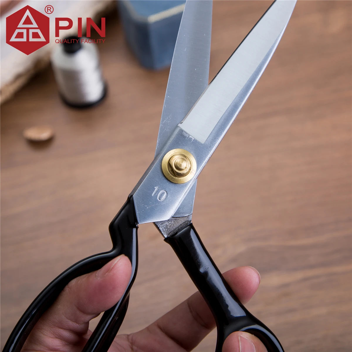 Ciseaux de tailleur pour gauchers PIN 10/12 pouces, ciseaux à tissu et cuir en acier inoxydable, ciseaux de couture ergonomiques pour gauchers