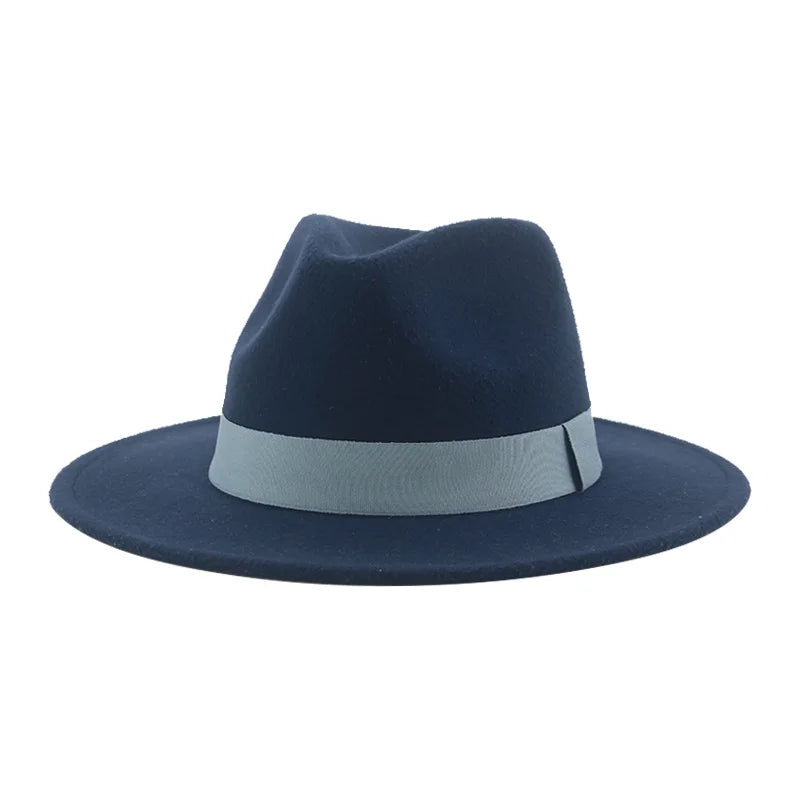 Chapeau Fedora Femme Chapeaux d'hiver pour femmes Bande de ruban Chapeau homme Large bord Classique Beige Mariage Eglise Chapeau melon Nouvelle casquette chapeau femme