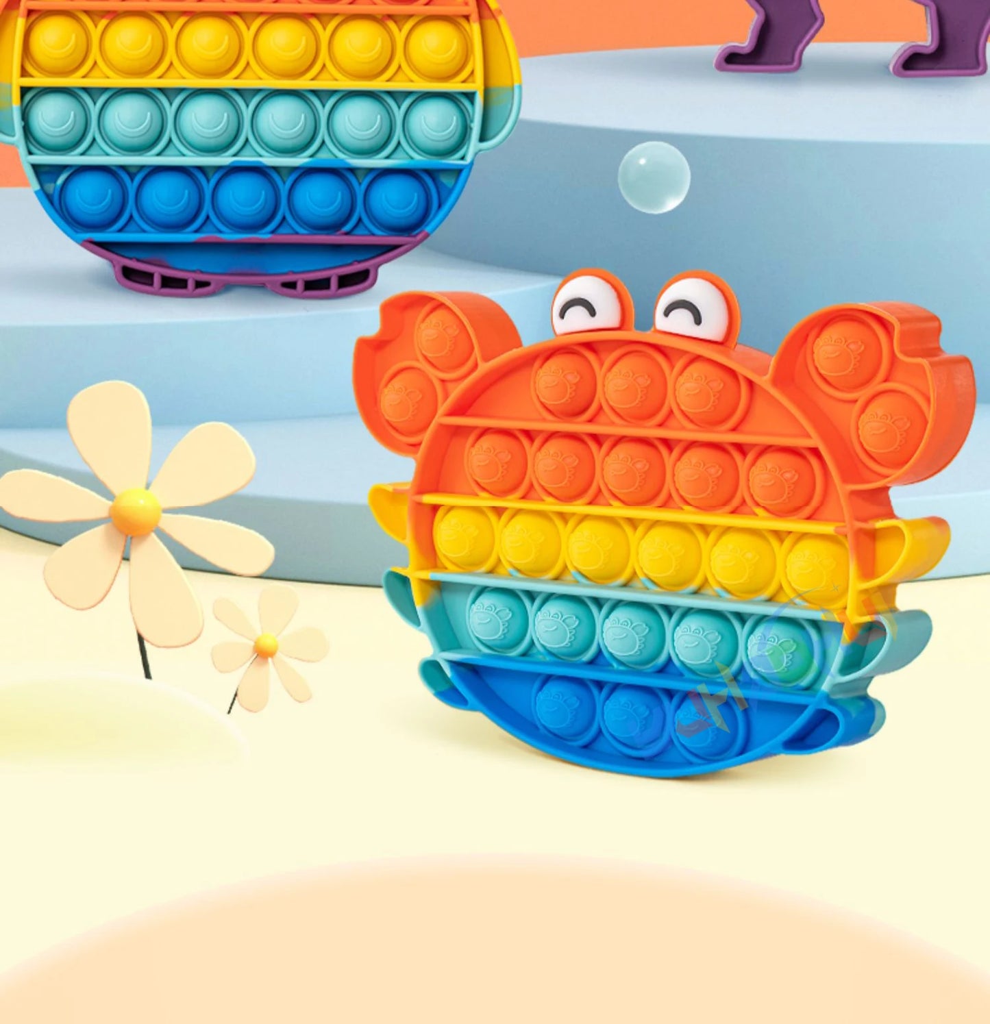 Regenbogen Pop Push Bubble Fidget Anti Stress Spielzeug für Erwachsene Kinder besondere Bedürfnisse sensorisches Spielzeug interaktives Spielzeug für Kinder