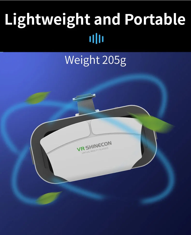 Shinecon Viar Virtual Reality VR Glasses Headset 3D Device Helmet Goggles Lenses For Smartphone Smart Phone Game Cell Mobile Set