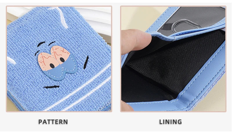 Plüsch-Cartoon-Geldbörse für Damen, weiche, flauschige Oberfläche mit Reißverschluss, PU-Leder-Münzbörse, niedliches, lässiges Geschenk für Mädchen